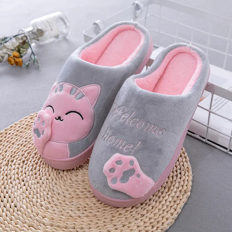 Tong Lucky Cat Slippers Winter Home Cotton | Brodtica.com